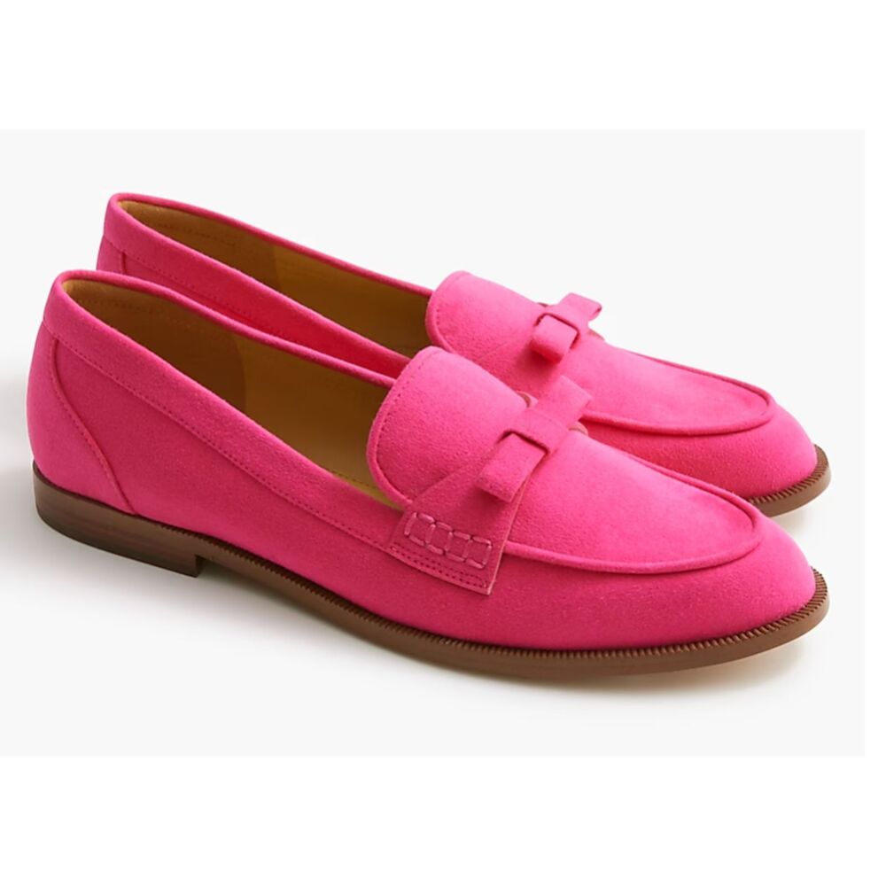 J Crew Sueded Bow Loafer, size 6.5